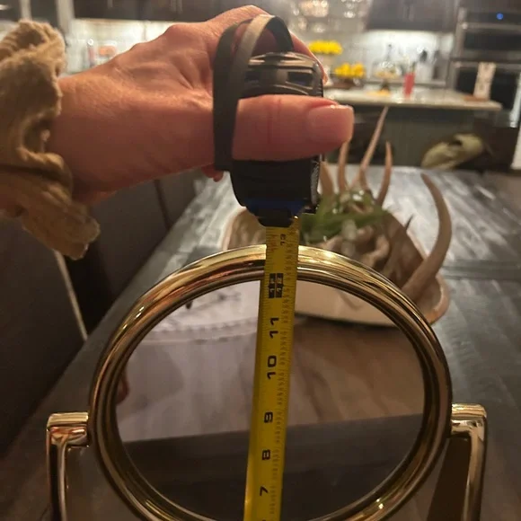 West Elm Brass Sculptural Vanity Mirror - Picture 7 of 10